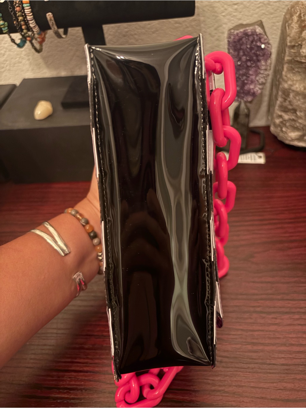 Electric Bubblegum Stripe Mini Crossbody Purse — image 7 of 8